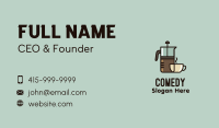 French Press Coffee Business Card Image Preview