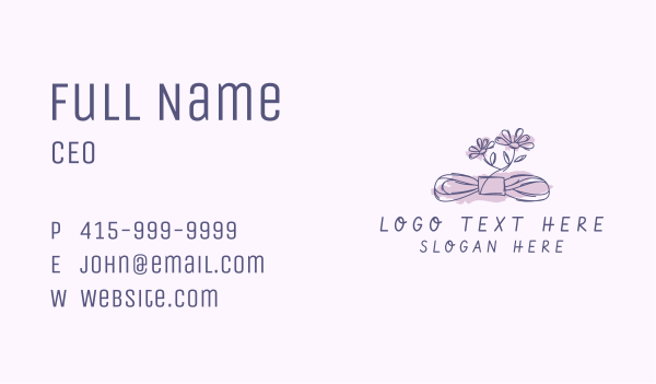 Flower Yarn Craft Business Card Design Image Preview