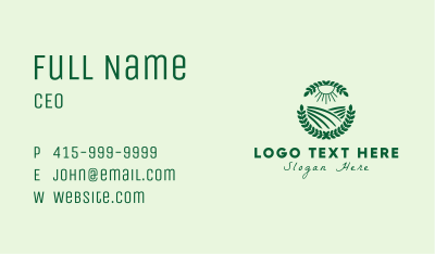 Countryside Farm Wreath Business Card Image Preview