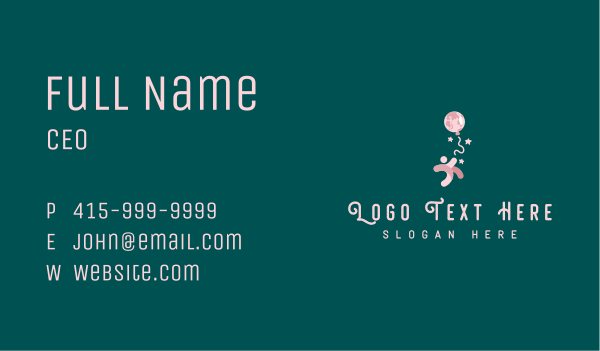 Balloon Moon Party Business Card Design Image Preview