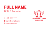 Red Winged House Business Card Design