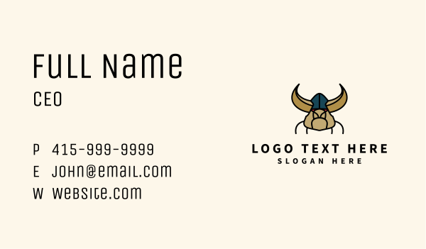 Wild Boar Viking  Business Card Design Image Preview