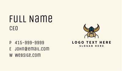 Wild Boar Viking  Business Card Image Preview