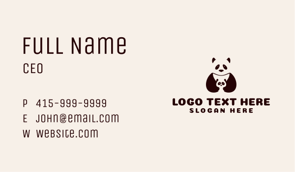 Panda Baby Store  Business Card Design Image Preview