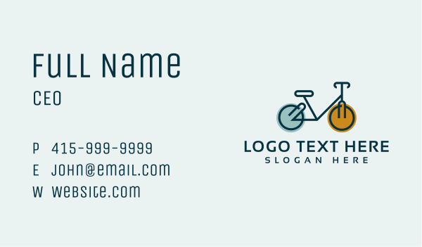 Bicycle Cycling Wheels Business Card Design Image Preview