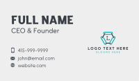 Hexagon Chain Hardware Business Card Design