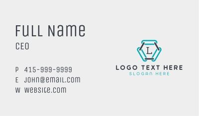 Hexagon Chain Hardware Business Card Image Preview