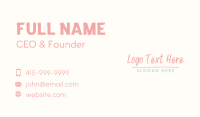 Cute Retro Wordmark Business Card Image Preview
