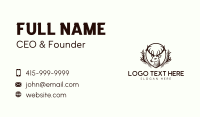 Antler Deer Rustic Business Card Preview