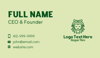 Green Nature Lady  Business Card Preview