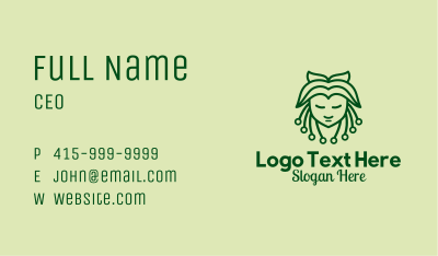 Green Nature Lady  Business Card