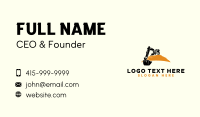 Quarry Backhoe Excavator Business Card Preview