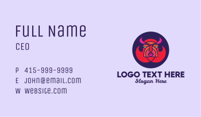 Evil Game Character  Business Card Image Preview