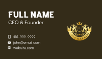 Lion Crown Crest Business Card Design