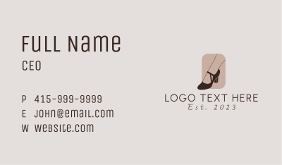 Vintage Ladies Shoes Business Card Image Preview