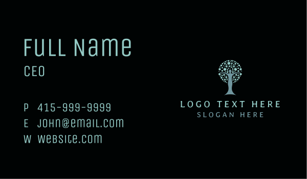 Woman Nature Tree Business Card Design Image Preview