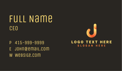 Designer Agency Letter J Business Card Image Preview