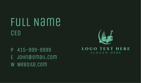 Garden Grass Lawn Mower Business Card Design Image Preview