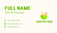 Fresh Coconut Juice  Business Card Image Preview