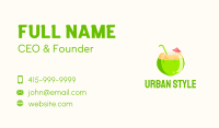 Fresh Coconut Juice  Business Card Design