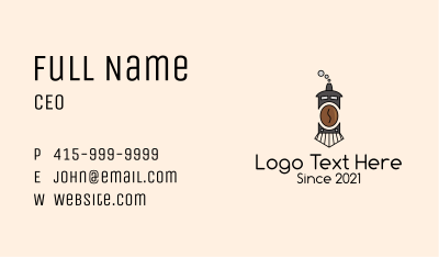 Coffee Steam Train  Business Card Image Preview