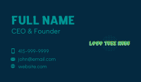 Retro Pop Art Wordmark Business Card Image Preview