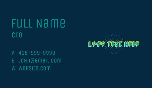 Retro Pop Art Wordmark Business Card Design Image Preview