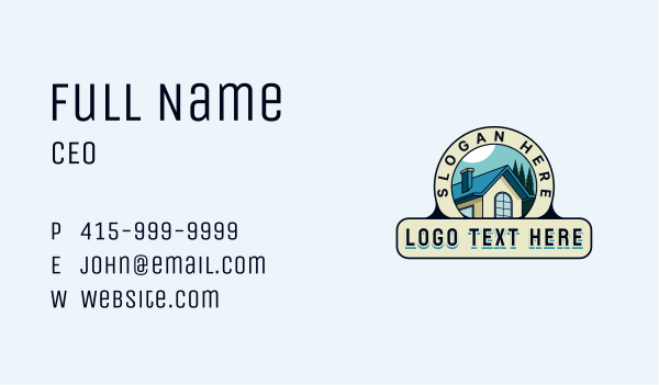 Residential Home Roof Business Card Design Image Preview