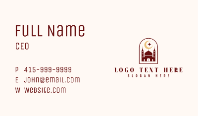 Religious Muslim Mosque Business Card Image Preview