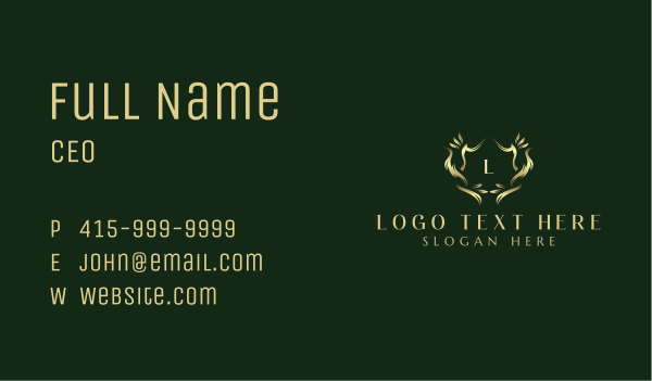 Luxury Decorative Wreath Business Card Design Image Preview