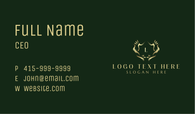 Luxury Decorative Wreath Business Card Image Preview
