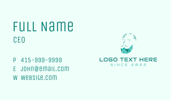 Digital Tech Beard Business Card Design Image Preview