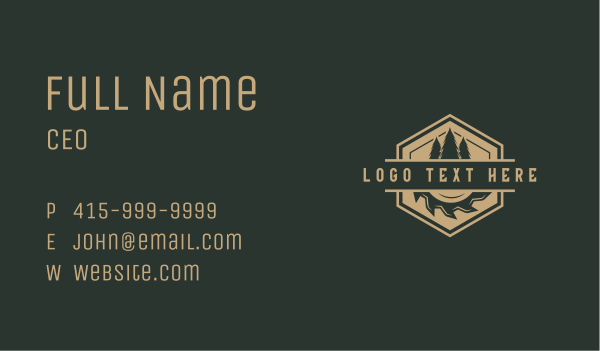 Tree Lumber Sawmill Business Card Design Image Preview