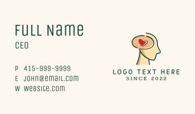 Mental Health Therapist Business Card