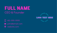 Round Neon Business Business Card Image Preview