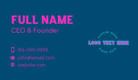 Round Neon Business Business Card Preview