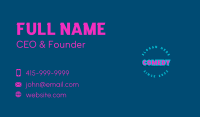 Round Neon Business Business Card Image Preview