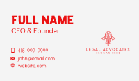 Red Axe Warrior  Business Card Image Preview