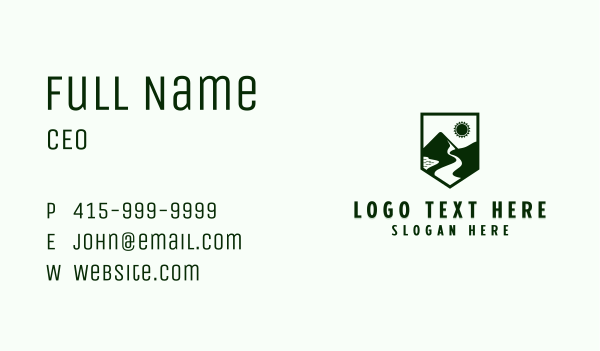 Mountain Adventure Nature Park Business Card Design Image Preview