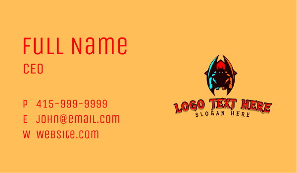 Demon Wing Mascot Business Card Design Image Preview