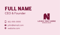 Publisher Company Letter N Business Card Design