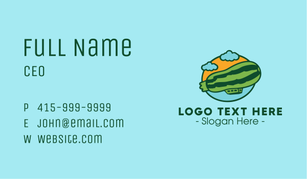 Zucchini Zeppelin Business Card Design Image Preview