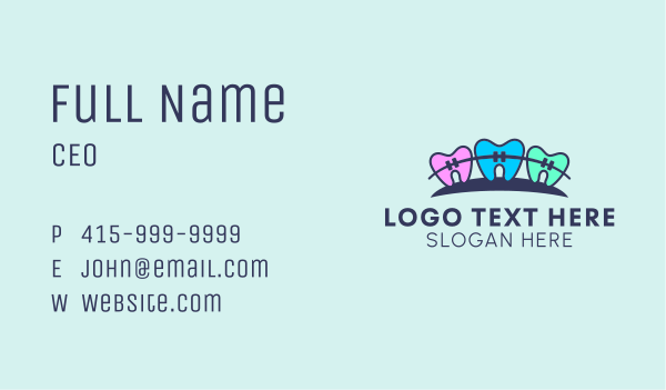 Dental Braces Orthodontist  Business Card Design Image Preview