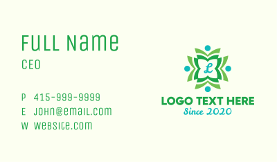 Wreath Lettermark Business Card