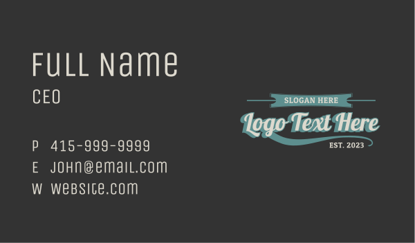 Sports Banner Wordmark Business Card Design Image Preview