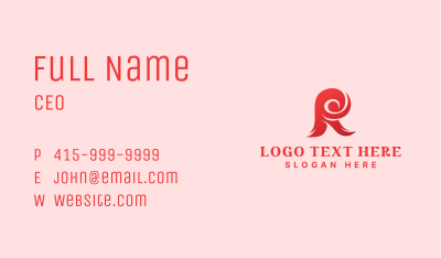 Curly Stylish Fashion Business Card Image Preview