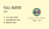 Colorful Bird Stained Glass Business Card Image Preview