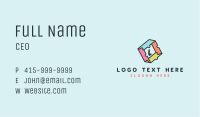 Puzzle Box Playground Business Card Image Preview