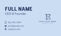 Blue Company Letter E Business Card Image Preview