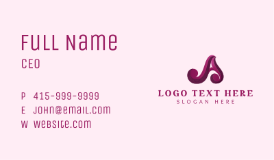 Fashion Stylist Letter A Business Card Image Preview